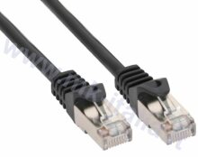 InLine® Patch Cable SF/UTP Cat.5e black 3m