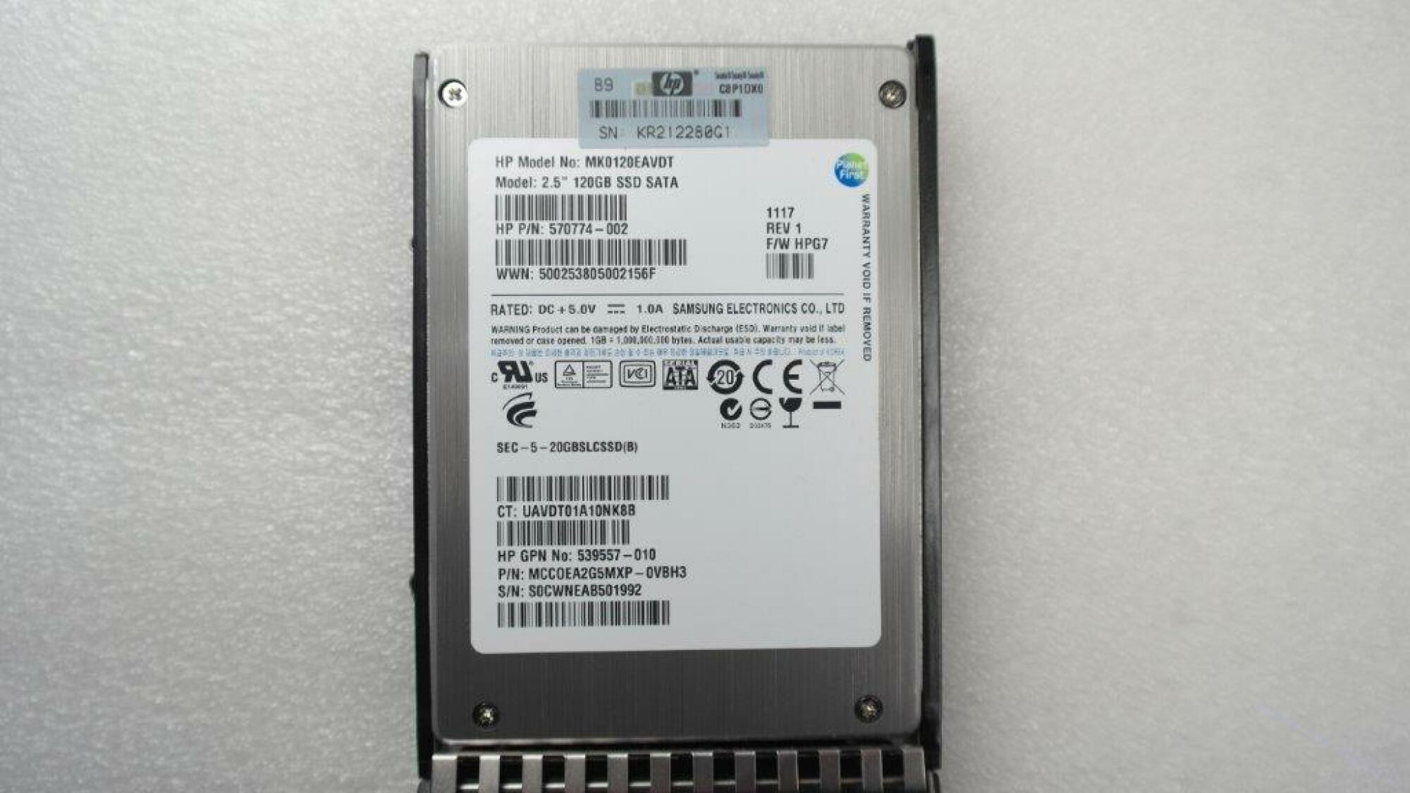 HP HDD SSD 120GB SATA SFF HP SMSG